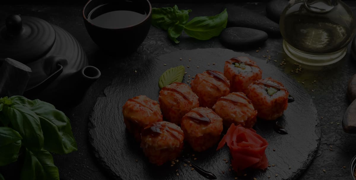 Grilled rolls on a slate plate